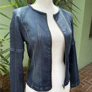 NVM Collarless Denim Jacket